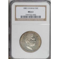 1883 50C Hawaii Half Dollar MS61 NGC