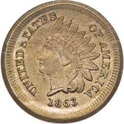 Broadstruck 1863 1C MS64 PCGS