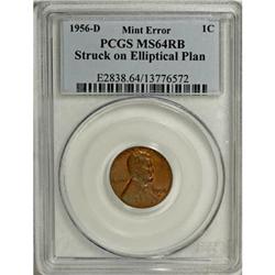 1956-D Lincoln Cent--Struck on an Elliptical