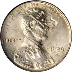 1989 Cent on a 1989-P Dime MS63 ANACS