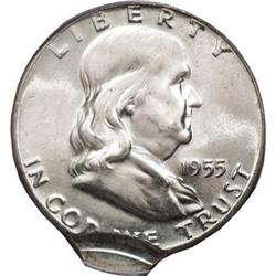 1955 Franklin Half--Double Struck, Second Strike