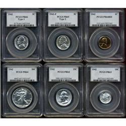 1942 Proof Set PR63 to PR66 PCGS
