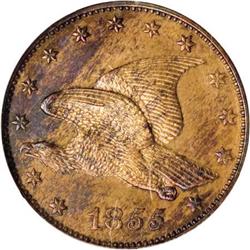 1855 Flying Eagle Cent, Judd-167, PR63 RB NGC