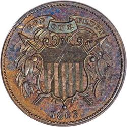1863 2C Two Cents, Judd-312, Pollock-377, R.4,