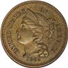 Image 1 : 1865 3C Three Cent Nickel, Judd-411,
