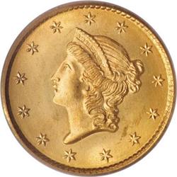 1849 G$1 Open Wreath MS65 PCGS