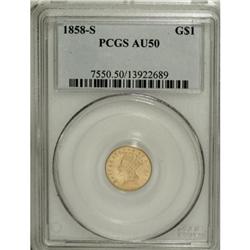 1858-S G$1 AU50 PCGS