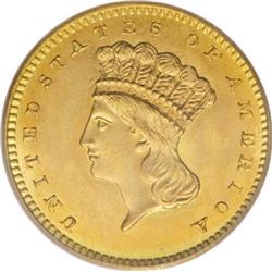 1861 G$1 MS67 PCGS