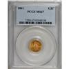 Image 3 : 1861 G$1 MS67 PCGS