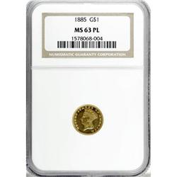 1885 G$1 MS63 NGC