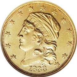 1833 $2 1/2 MS62 NGC