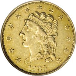 1835 $2 1/2 AU58 NGC