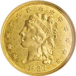 1836 $2 1/2 Script 8 MS61 NGC