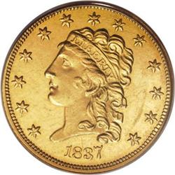 1837 $2 1/2 MS62 PCGS