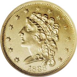 1838 $2 1/2 MS60 NGC