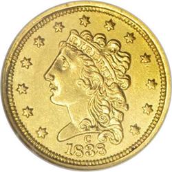 1838-C $2 1/2 AU58 NGC