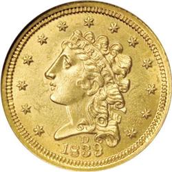 1839-C $2 1/2 MS62 NGC