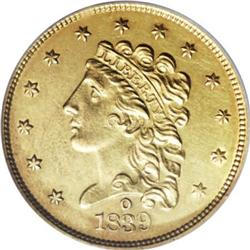 1839-O $2 1/2--Improperly Cleaned--NCS. Unc