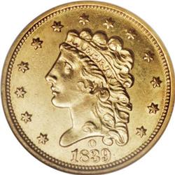 1839-O $2 1/2 MS61 NGC