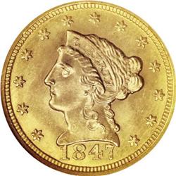 1847-C $2 1/2 MS64 NGC