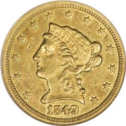 1849-C $2 1/2 AU53 NGC