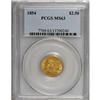Image 1 : 1854 $2 1/2 MS63 PCGS