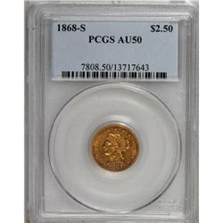 1868-S $2 1/2 AU50 PCGS