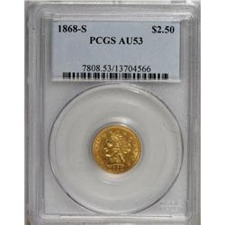 1868-S $2 1/2 AU53 PCGS