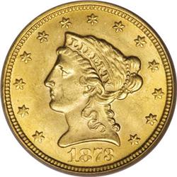 1873 $2 1/2 Closed 3 MS64 PCGS