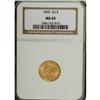 Image 1 : 1905 $2 1/2 MS65 NGC