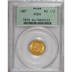 1907 $2 1/2 MS64 PCGS