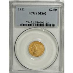 1911 $2 1/2 MS62 PCGS