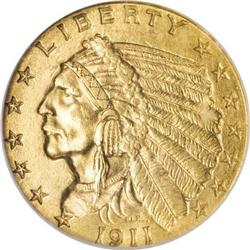 1911-D $2 1/2 MS61 NGC