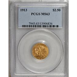 1913 $2 1/2 MS63 PCGS