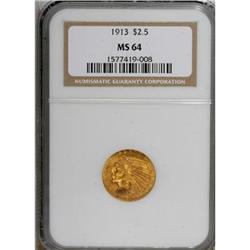 1913 $2 1/2 MS64 NGC