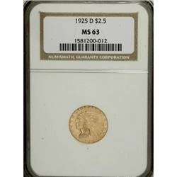 1925-D $2 1/2 MS63 NGC