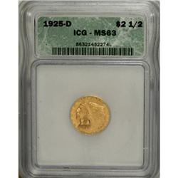 1925-D $2 1/2 MS63 ICG