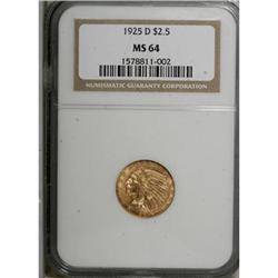 1925-D $2 1/2 MS64 NGC