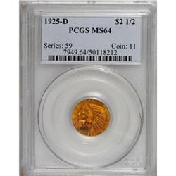 1925-D $2 1/2 MS64 PCGS