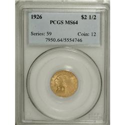 1926 $2 1/2 MS64 PCGS