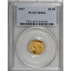 1927 $2 1/2 MS64 PCGS
