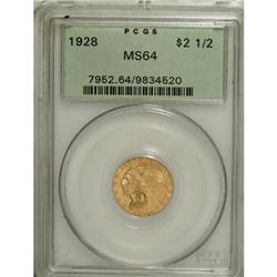 1928 $2 1/2 MS64 PCGS