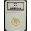 Image 3 : 1889 $3 MS61 NGC