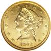 Image 1 : 1842 $5 Small Letters AU55 NGC