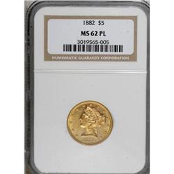 1882 $5 MS62 Prooflike NGC