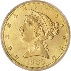 1886-S $5 MS65 PCGS