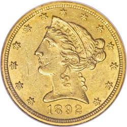 1892-O $5 MS60 NGC
