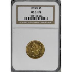 1894-O $5 MS61 Prooflike NGC