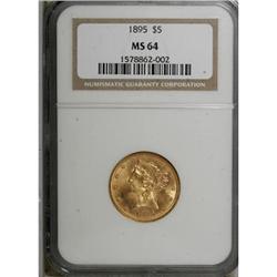 1895 $5 MS64 NGC