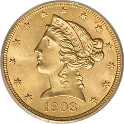 1903 $5 MS65 PCGS